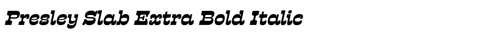 Presley Slab Extra Bold Italic image